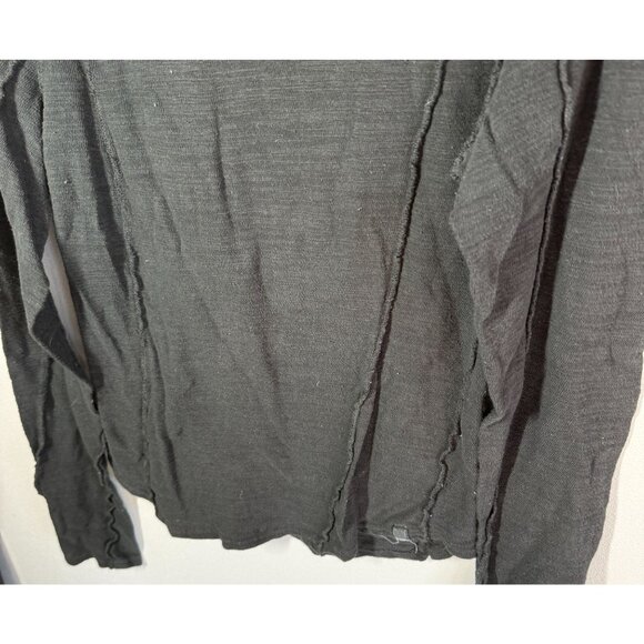 Free People Womens Everyday Layering Cowl Neck Top Medium Black Long Sleeve - Picture 5 of 11